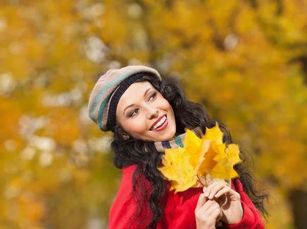 Woman autumn — Stock Photo, Image