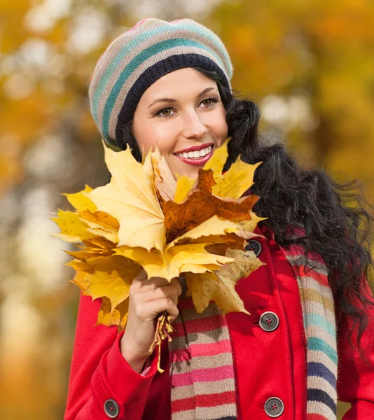 Woman autumn — Stock Photo, Image