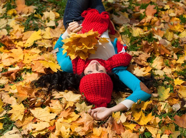Vrouw herfst — Stockfoto