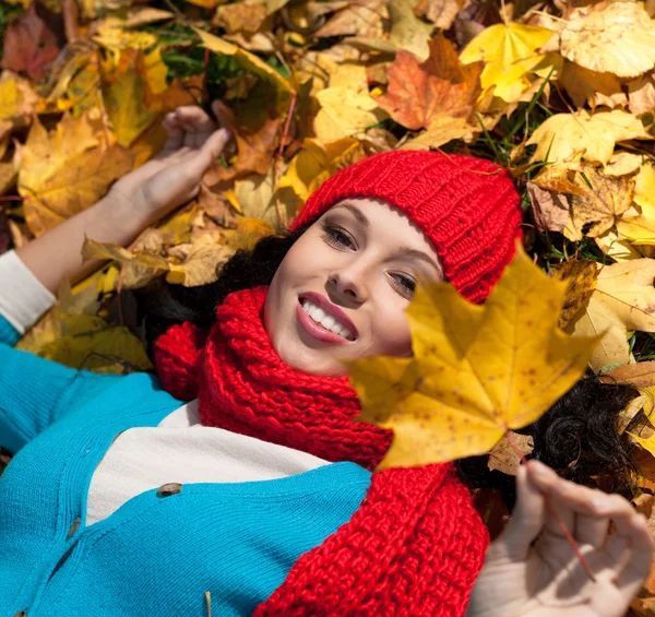 Woman autumn — Stock Photo, Image