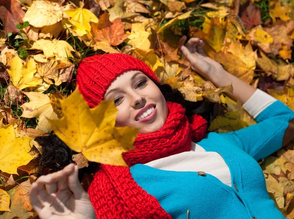 Woman autumn — Stock Photo, Image