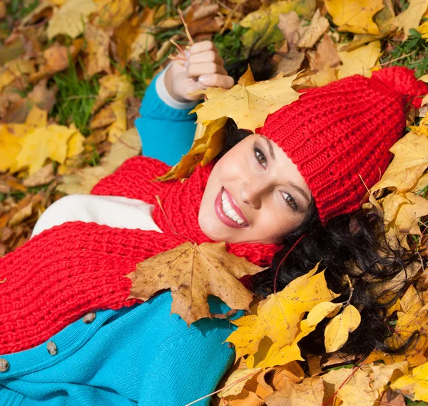 Woman autumn — Stock Photo, Image