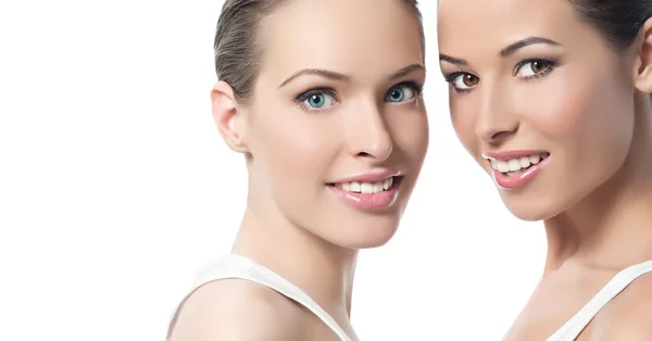 Two women beauty portrait — Stock Photo, Image