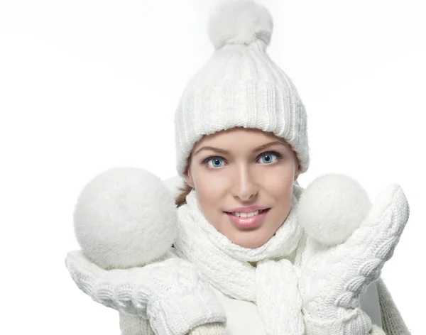 Κορίτσι με χειμωνιάτικα ρούχα — Φωτογραφία Αρχείου