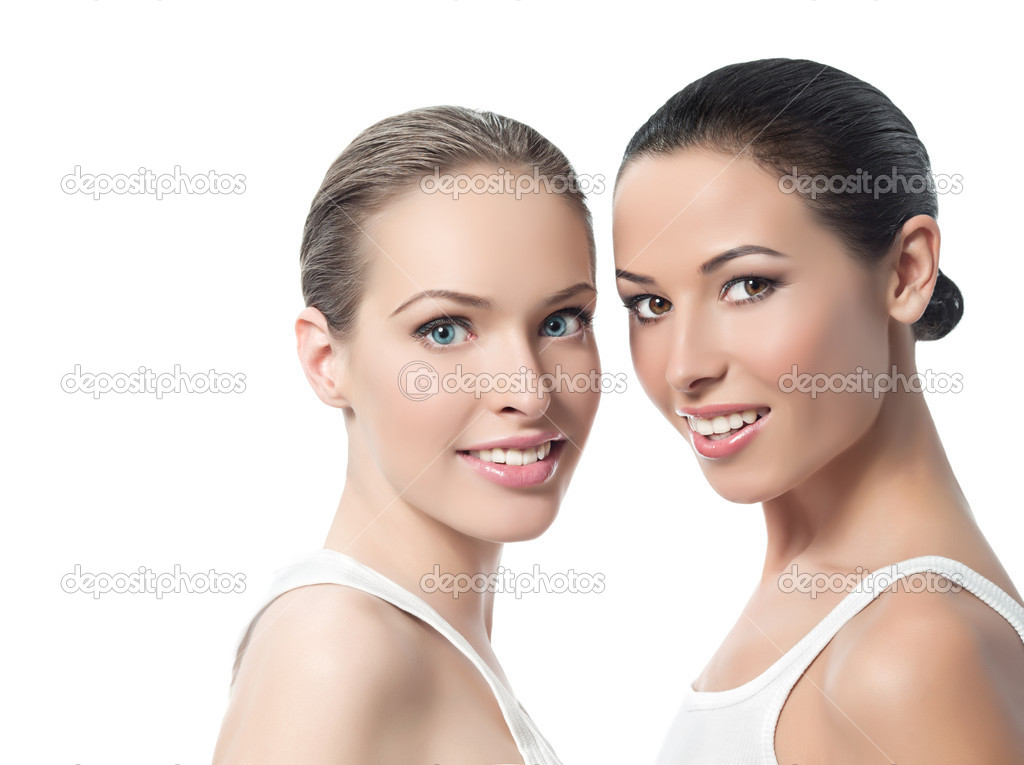 two women beauty portrait
