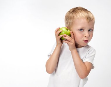 apple'nın sevimli çocukla