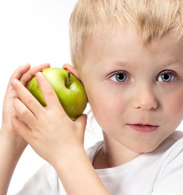 apple'nın sevimli çocukla