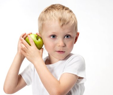 apple'nın sevimli çocukla