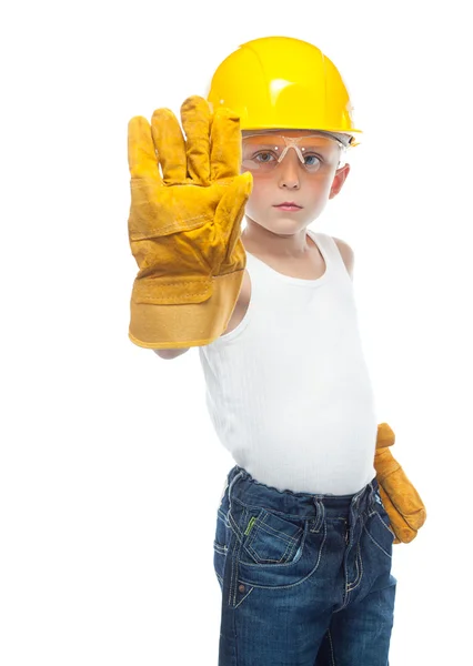 Cute boy in helmet — Stock Photo, Image