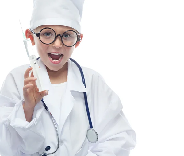 Schattig toekomstige arts jongen — Stockfoto