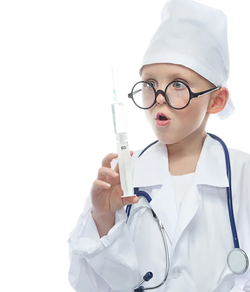 Bonito futuro médico menino — Fotografia de Stock