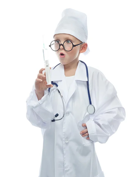 Cute future doctor boy Stock Photo