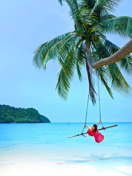 Mädchen am Strand — Stockfoto