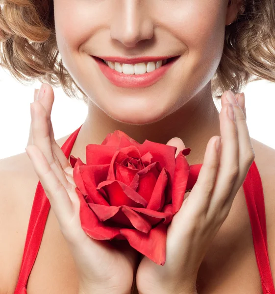 Woman beauty with heart — Stock Photo, Image