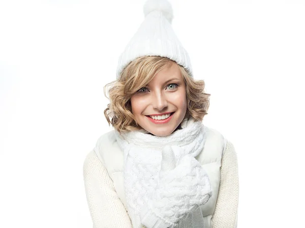 Vrouw winter — Stockfoto