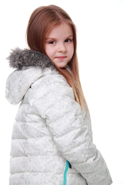 女孩穿冬天的衣服 — 图库照片