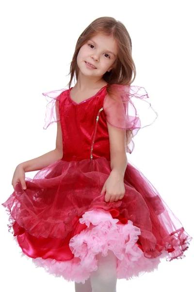Porträtt av söt liten flicka — Stockfoto