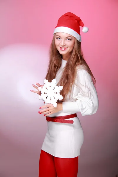 Menina de Natal bonita — Fotografia de Stock