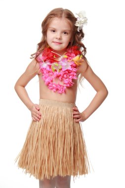 Hawaiian hula dansçı kız