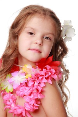 Hawaiian hula dansçı kız