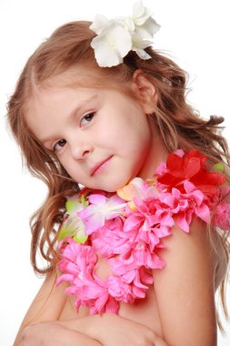 Hawaiian hula dansçı kız