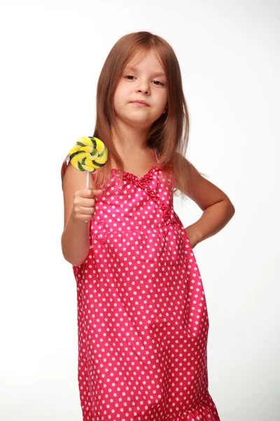 Κοριτσάκι με γλειφιτζούρι — Φωτογραφία Αρχείου