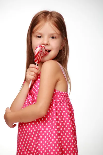 Little girl with lollipop — Stock Photo, Image