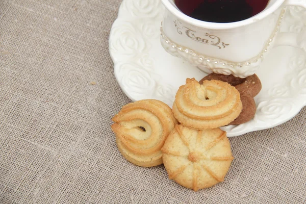 Tea and cookies — Stock Photo, Image