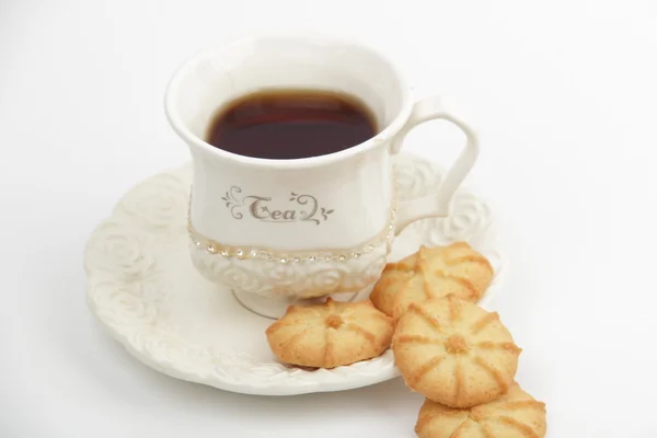 Τσάι και μπισκότα — Φωτογραφία Αρχείου