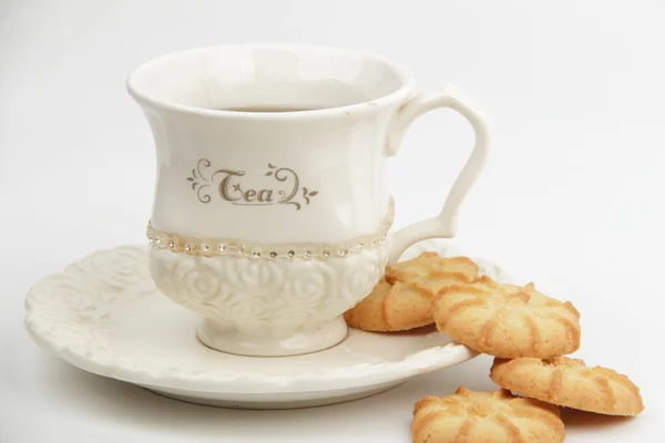 Τσάι και μπισκότα — Φωτογραφία Αρχείου