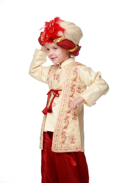 Girl dressed as sultan — Stock Photo, Image