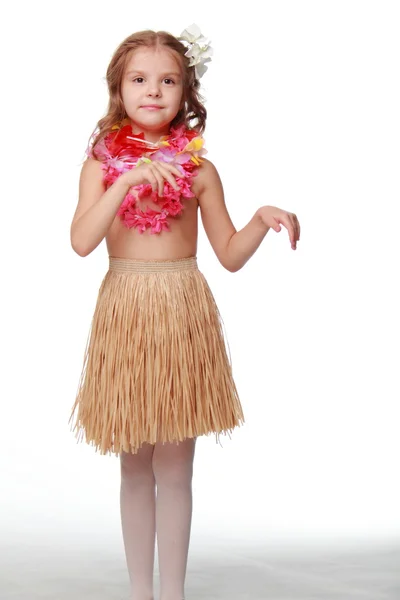 Hawaiian hula dansare flicka — Stockfoto