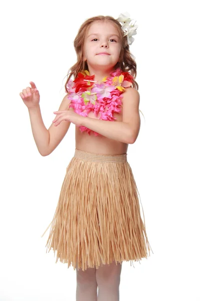 Hawaiian hula dansare flicka — Stockfoto