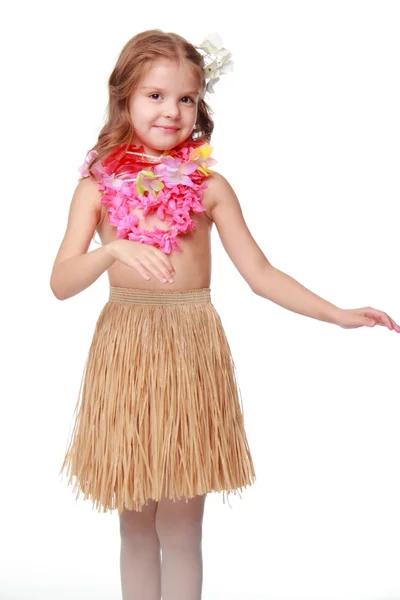 Hawaiano hula ballerina ragazza — Foto Stock