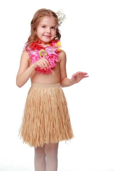 Havaiano hula dançarina menina — Fotografia de Stock