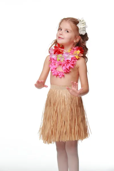 하와이안 훌라 댄서 소녀 — 스톡 사진