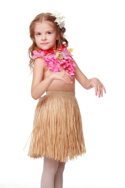 ハワイアン ・ フラ ダンサーの女の子 — ストック写真