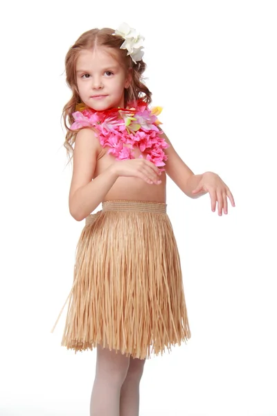 Hawaiian hula dansçı kız — Stok fotoğraf