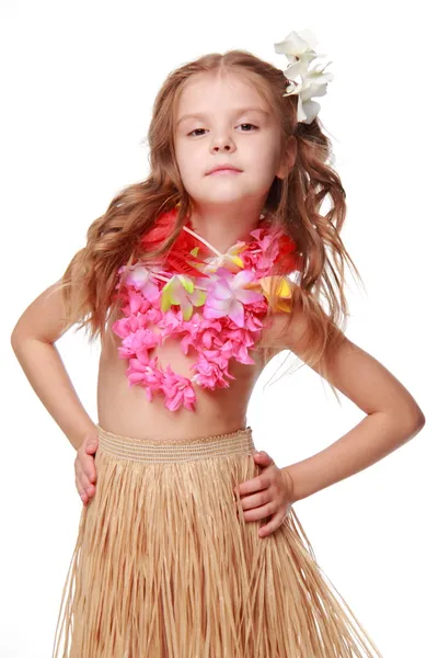 Hawaiian hula dansare flicka — Stockfoto