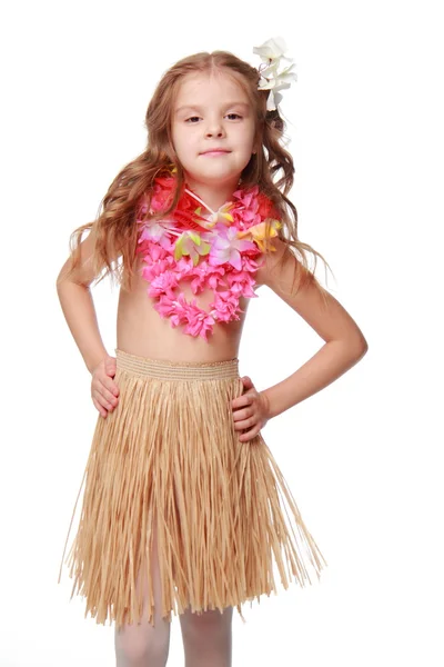 Hawaiian hula danser meisje — Stockfoto