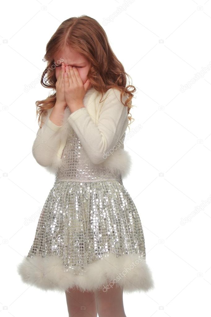 Beautiful girl crying