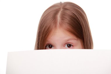 Beyaz tahta ile çocuk