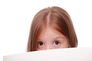 Beyaz tahta ile çocuk