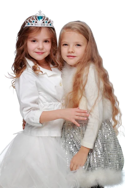 Kerstmis kleine meisjes — Stockfoto