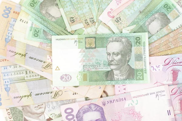 Ukrainian money background — Stock Photo, Image