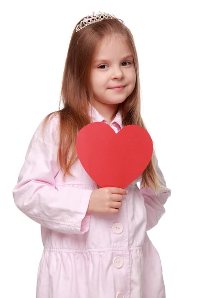 Niña con corazón — Foto de Stock