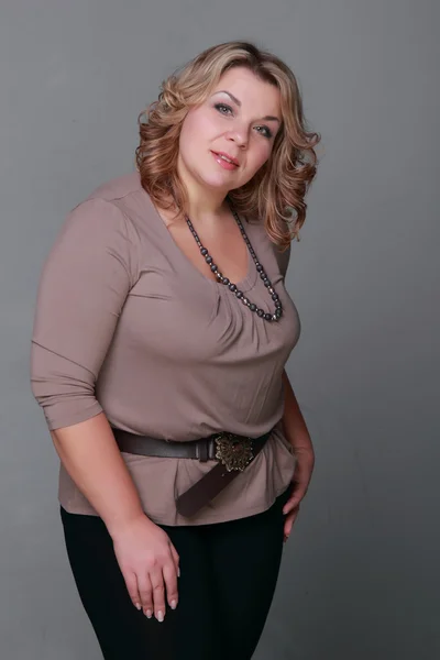 Portrait of a woman with a beautiful necklace — Stock Photo, Image