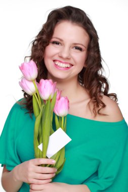 güzel kız Lale ve kartvizit