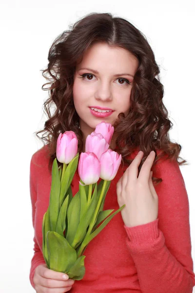 Mädchen mit Frühlingsblume — Stockfoto