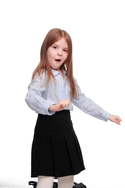 Little schoolgirl — Stock Photo, Image